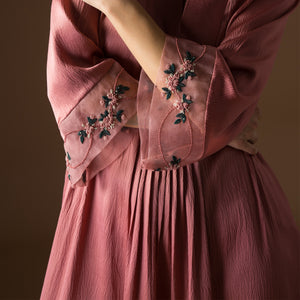 Blush Silk Dress