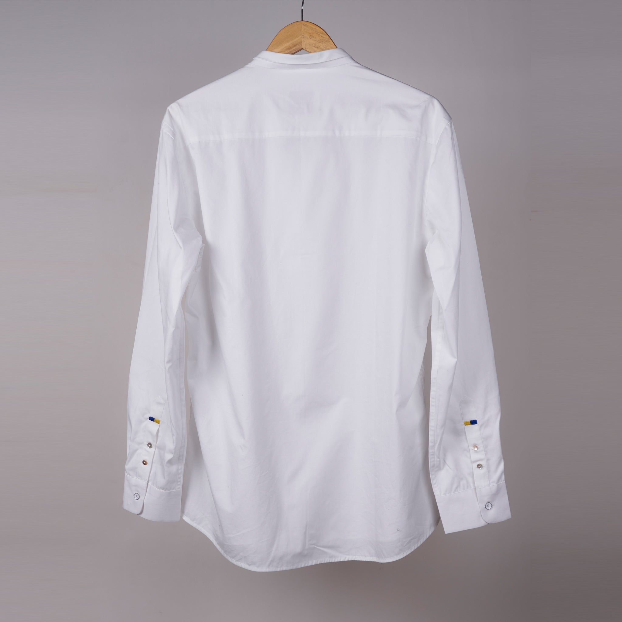 White Front Pintucks Shirt In Cotton