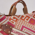 Load image into Gallery viewer, Fuchsia and Tangerine Capacious Tote
