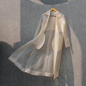 Spree Handwoven Jacquard Organza Trench