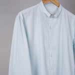 Load image into Gallery viewer, Powder Blue Front Pintucked Shirt In Cotton
