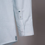 Load image into Gallery viewer, Powder Blue Front Pintucked Shirt In Cotton
