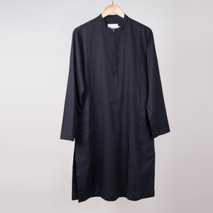 Sleek Black Kurta In Cotton