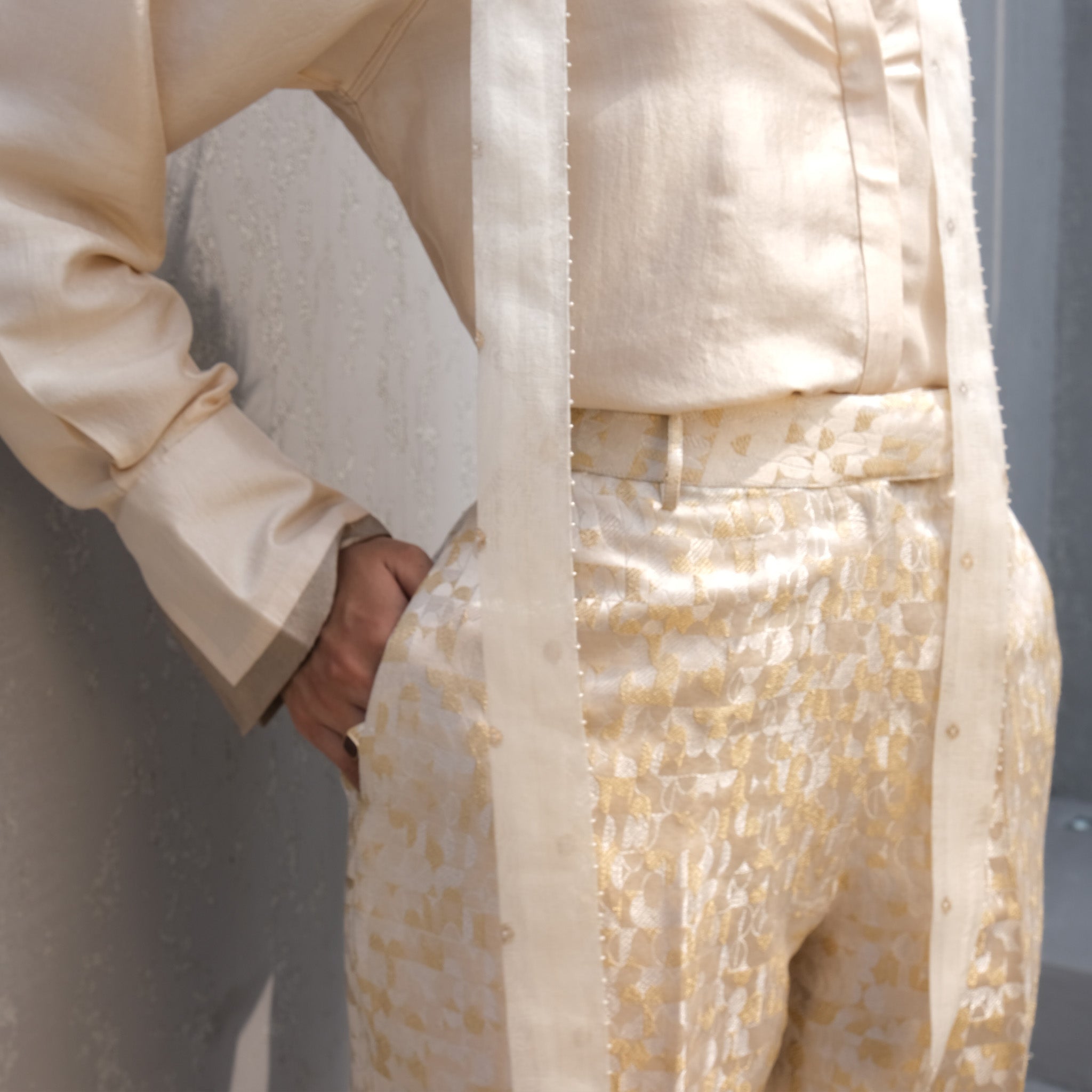 Beam Handwoven Brocade Pants