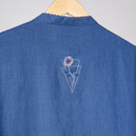 Load image into Gallery viewer, Navy Heritage Kurta In Linen
