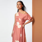 Load image into Gallery viewer, Daffodil Silk off-shoulder Dress
