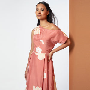 Daffodil Silk off-shoulder Dress