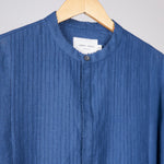 Load image into Gallery viewer, Navy Heritage Kurta In Linen
