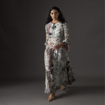 Load image into Gallery viewer, Beige Scatter Print A-line Yoke Dress
