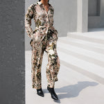 Load image into Gallery viewer, Corsage Printed Silk Pants
