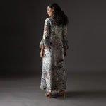 Load image into Gallery viewer, Beige Scatter Print A-line Yoke Dress
