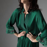 Load image into Gallery viewer, Jade Green Silk Dress
