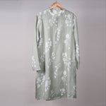 Load image into Gallery viewer, Frosted Mint Printed Kurta In Linen
