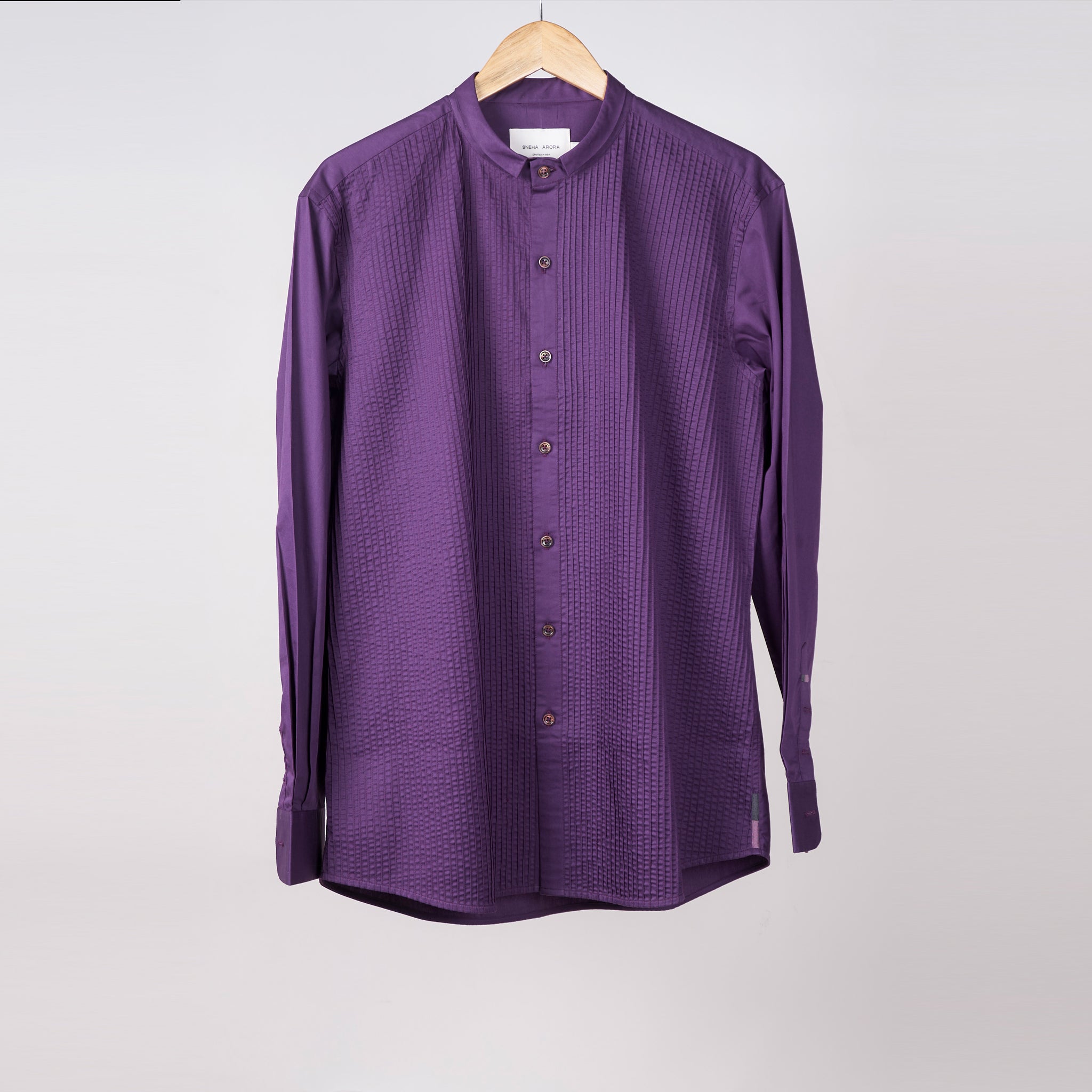 Amethyst Front Pintucks Shirt