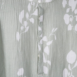 Frosted Mint Printed Kurta In Linen