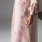 Load image into Gallery viewer, Peach and Mauve Floral Tie-up Dress
