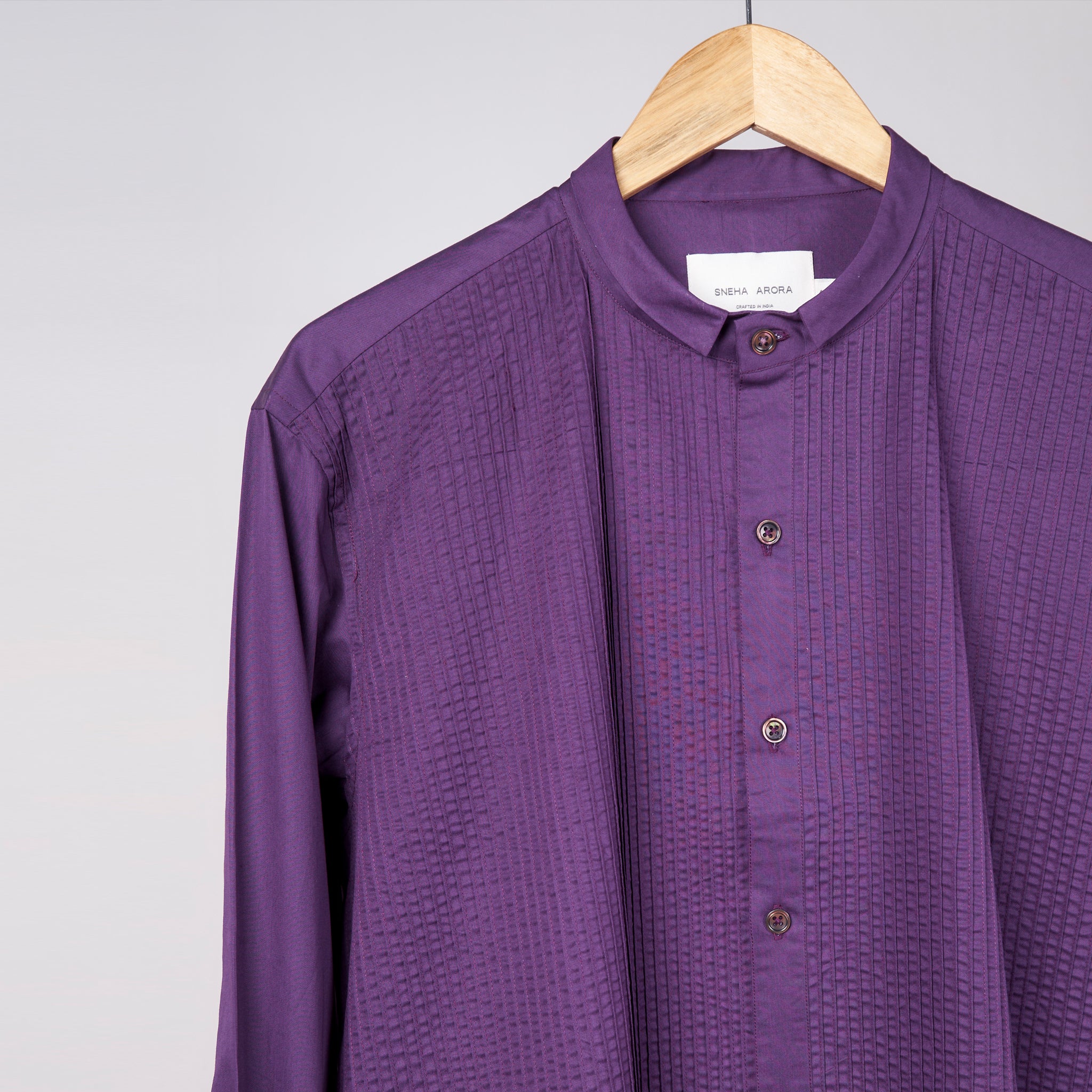 Amethyst Front Pintucks Shirt