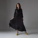 Load image into Gallery viewer, Black drawstring dress
