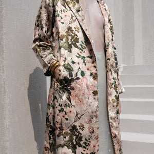 Wily Printed Satin Trench