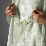 Load image into Gallery viewer, Mint and White Floral Tie-up Dress
