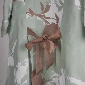 Mint and Beige print on print Linen Co-ord Set