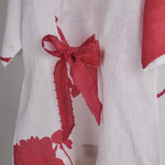 Load image into Gallery viewer, Pink and white print on print Linen Co-ord Set
