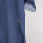 Load image into Gallery viewer, Indigo solid embroidered Linen Co-ord Set
